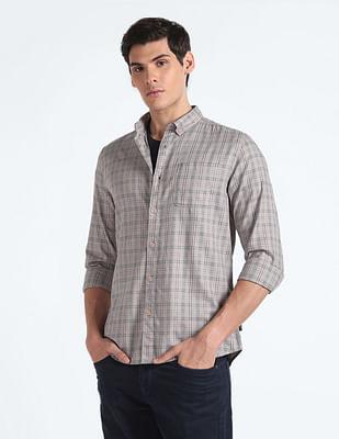 tartan check cotton shirt