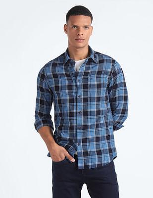 tartan check cotton shirt