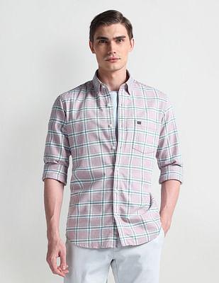 tartan check cotton shirt