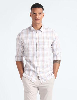 tartan check cotton shirt