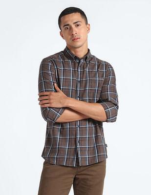 tartan check cotton shirt