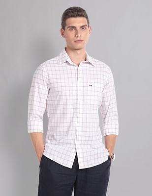 tartan check cotton summer shirt