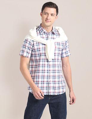 tartan check oxford shirt