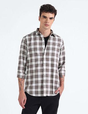 tartan check oxford shirt