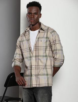 tartan check regular fit shirt