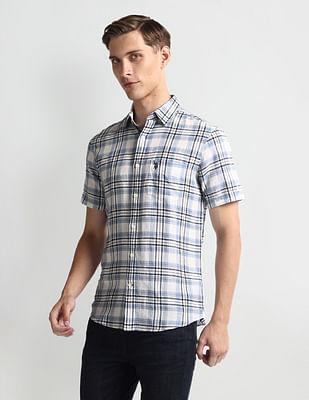 tartan check tailored fit shirt