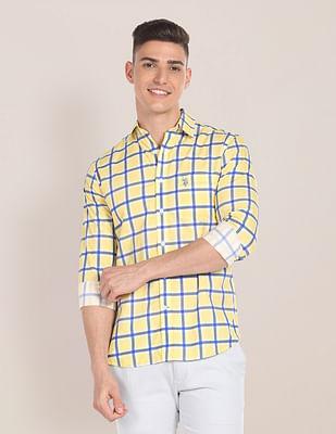 tartan check tailored regular fit shirt