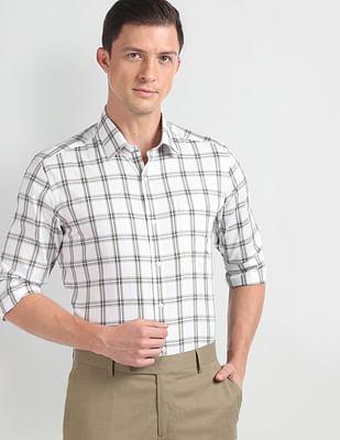 tartan check twill shirt