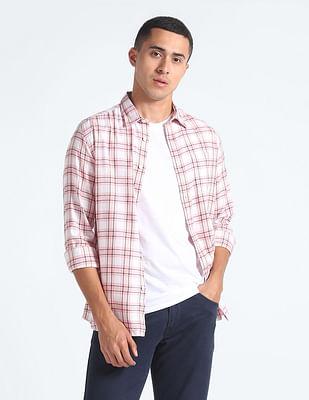 tartan check twill shirt