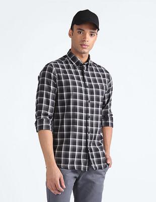 tartan check twill shirt