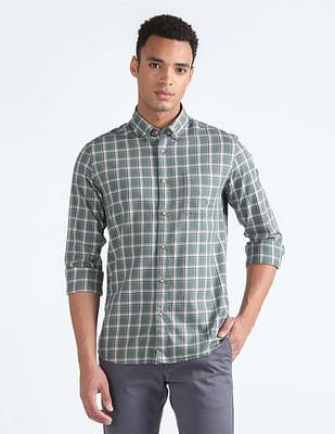 tartan check twill shirt