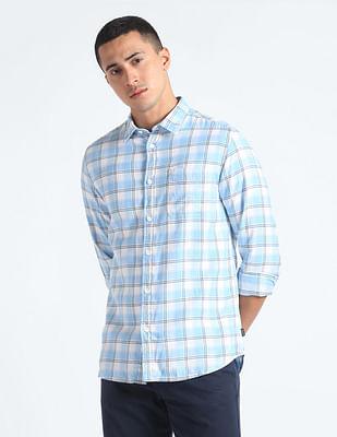 tartan check twill shirt