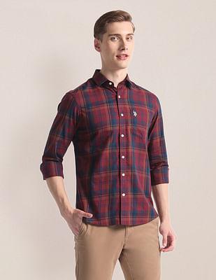 tartan check twill shirt