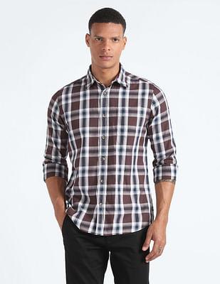 tartan check twill shirt