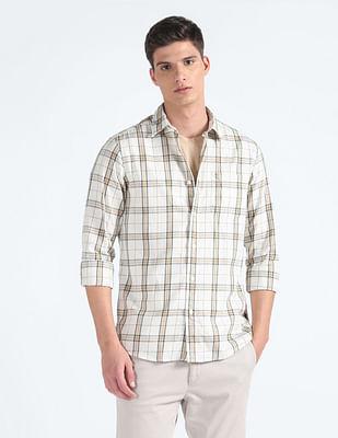 tartan check twill shirt