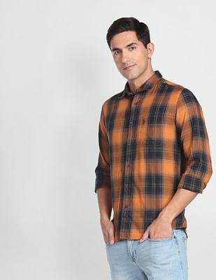 tartan check twill shirt