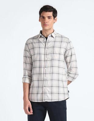 tartan check twill shirt