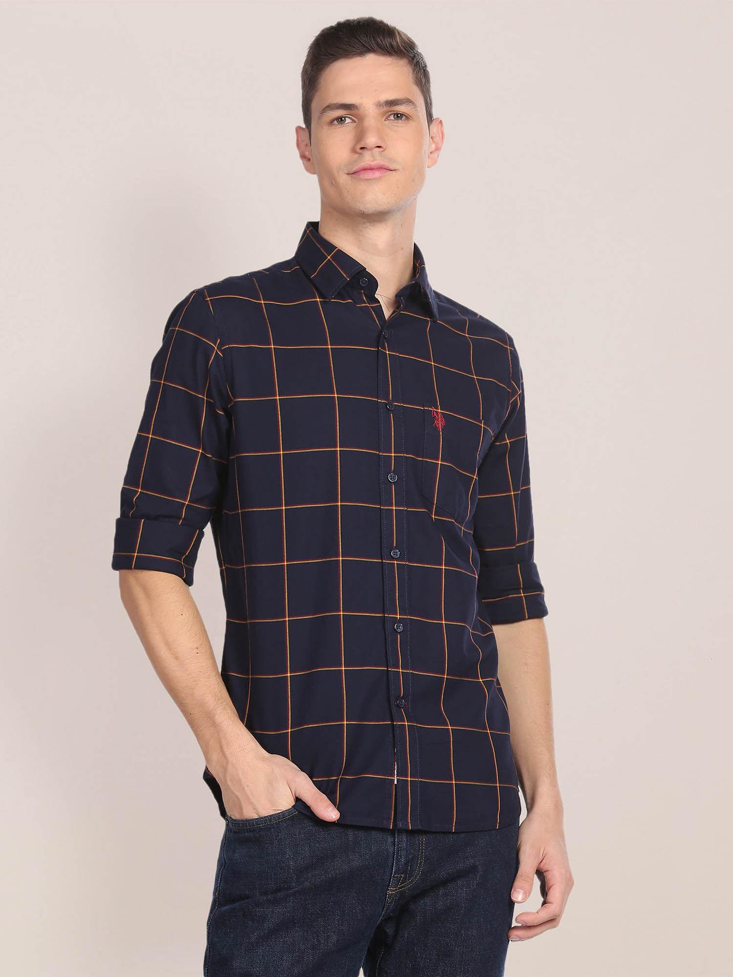 tartan check windowpane shirt