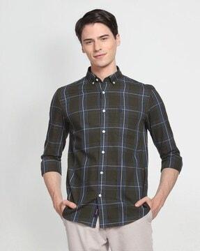 tartan checked formal shirt