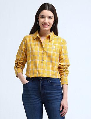 tartan checked twill shirt