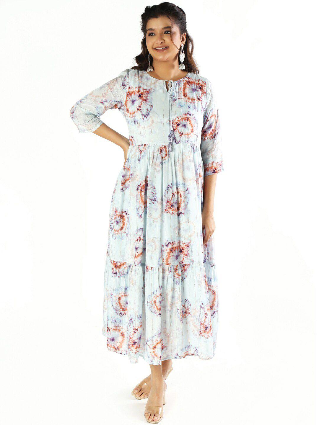 taruni tie-up neck empire maxi dress