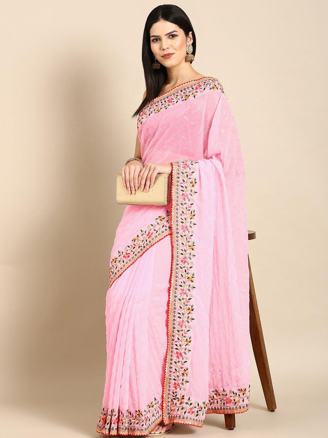 tasarika embroidered embellished sequinned saree