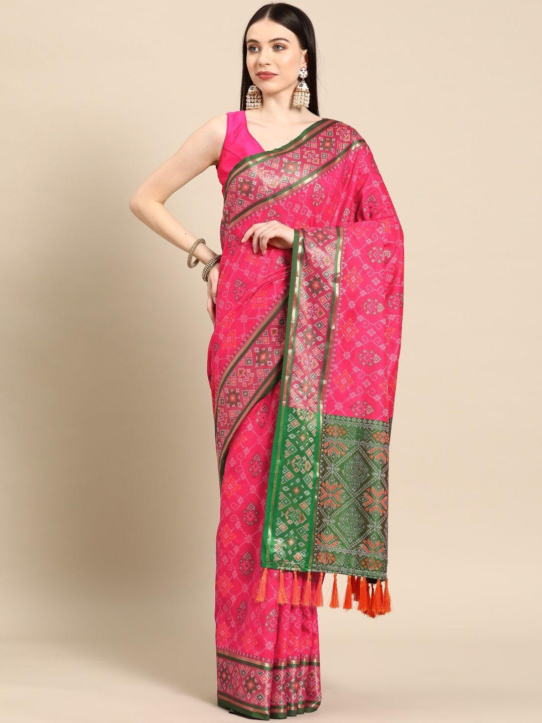 tasarika ethnic motifs zari silk blend patola saree