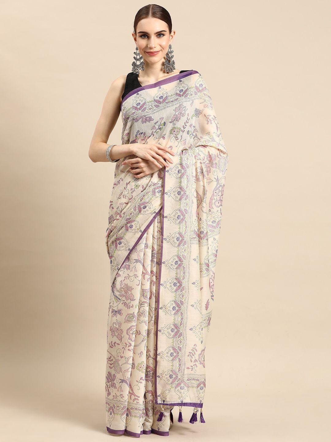tasarika floral printed saree