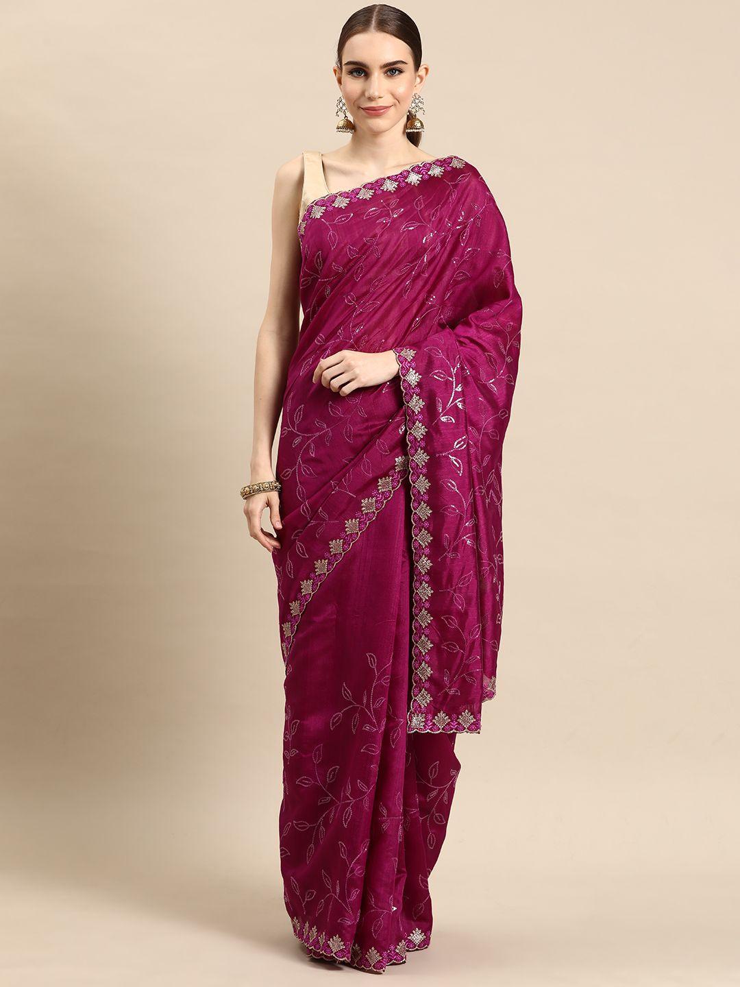 tasarika floral sequinned saree