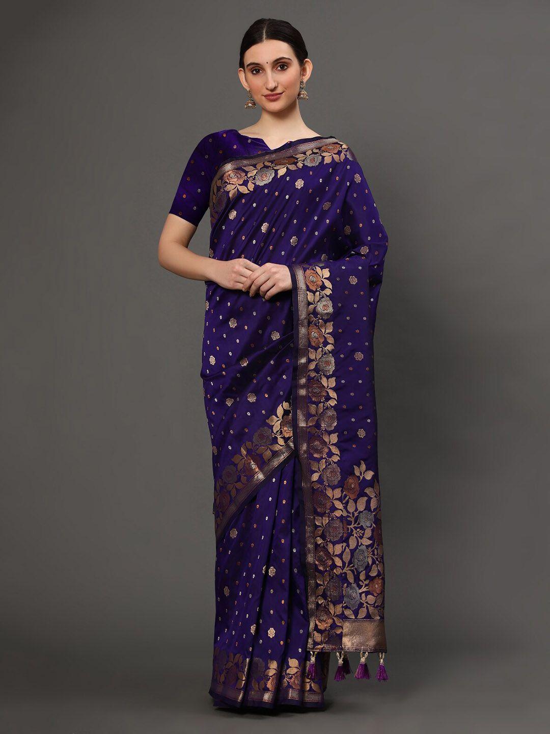 tasarika floral woven design zari banarasi saree