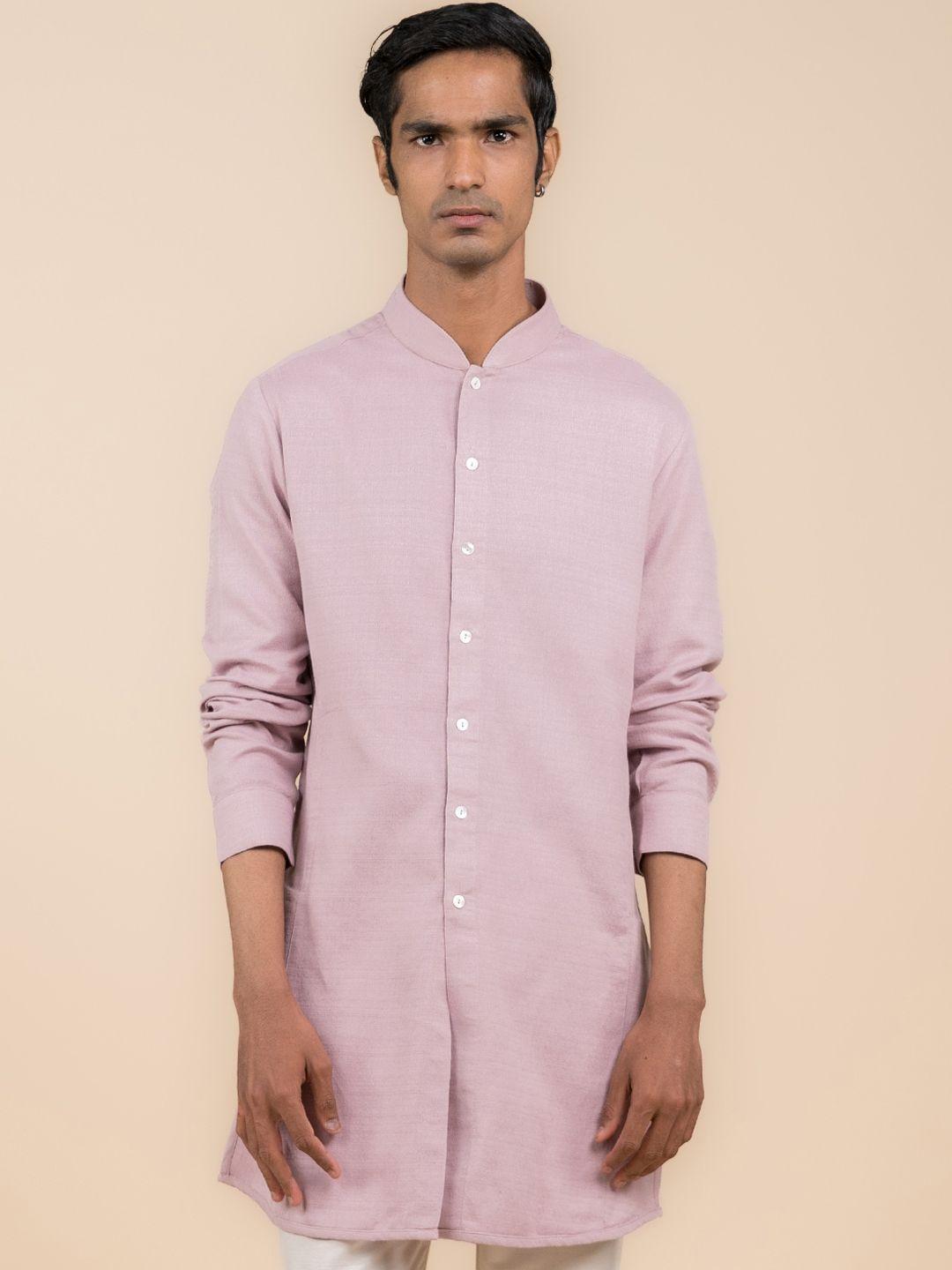 tasva mandarin collar straight pure cotton kurta