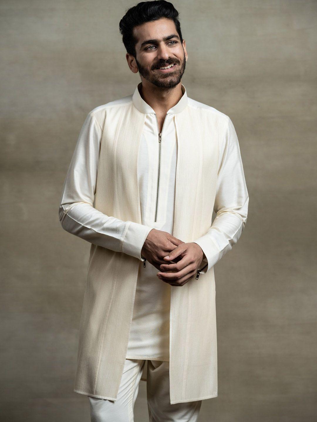 tasva men off white kurta with pyjamas