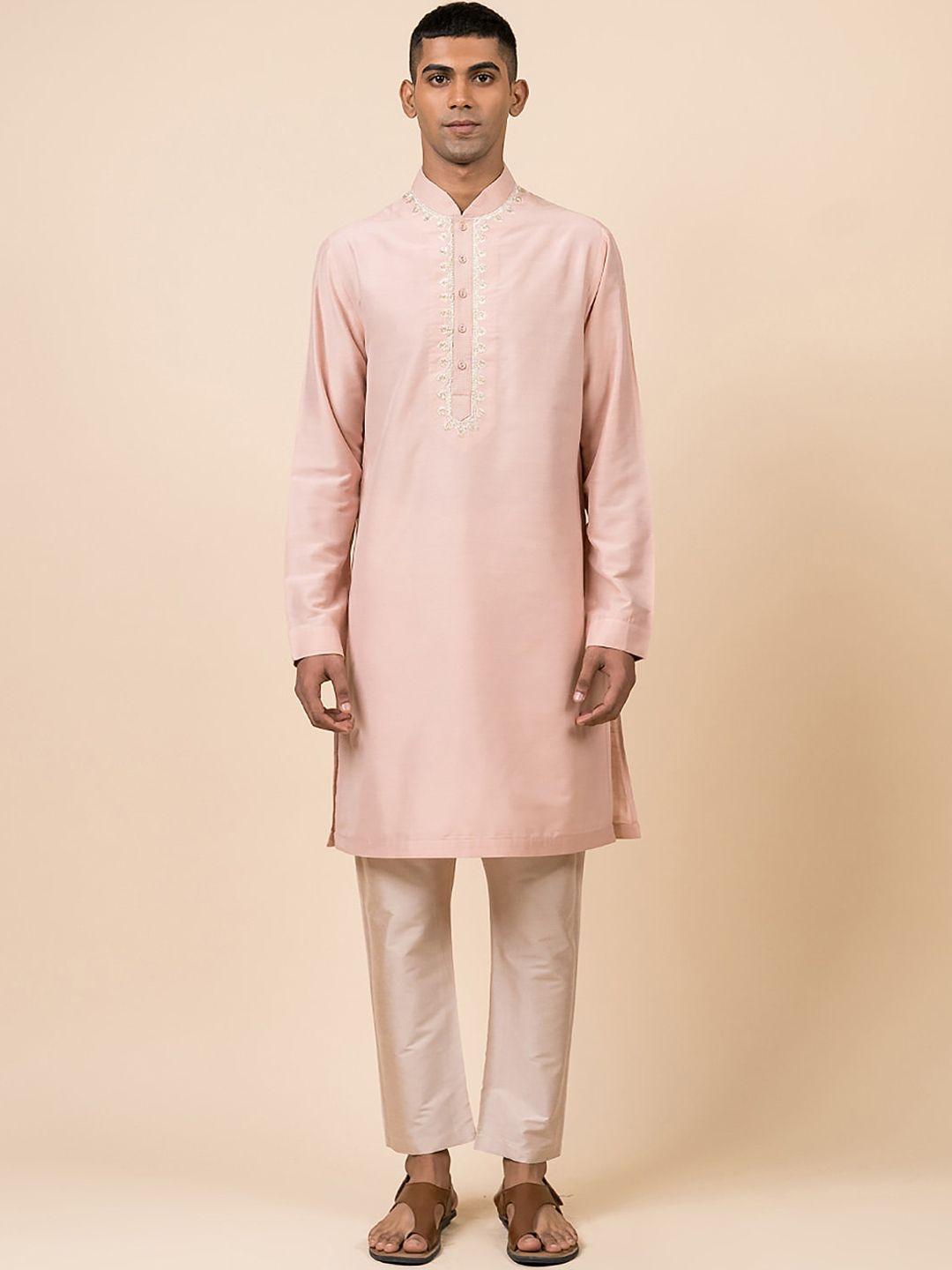 tasva men pink kurta with trousers