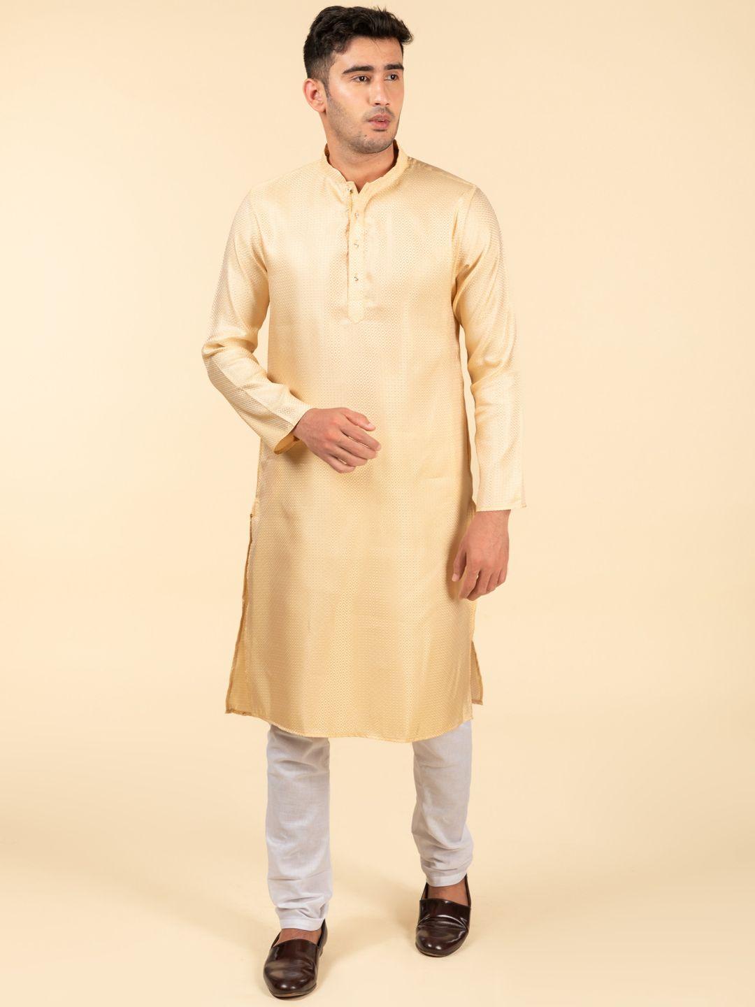 tattva geometric woven design regular kurta with pyjamas