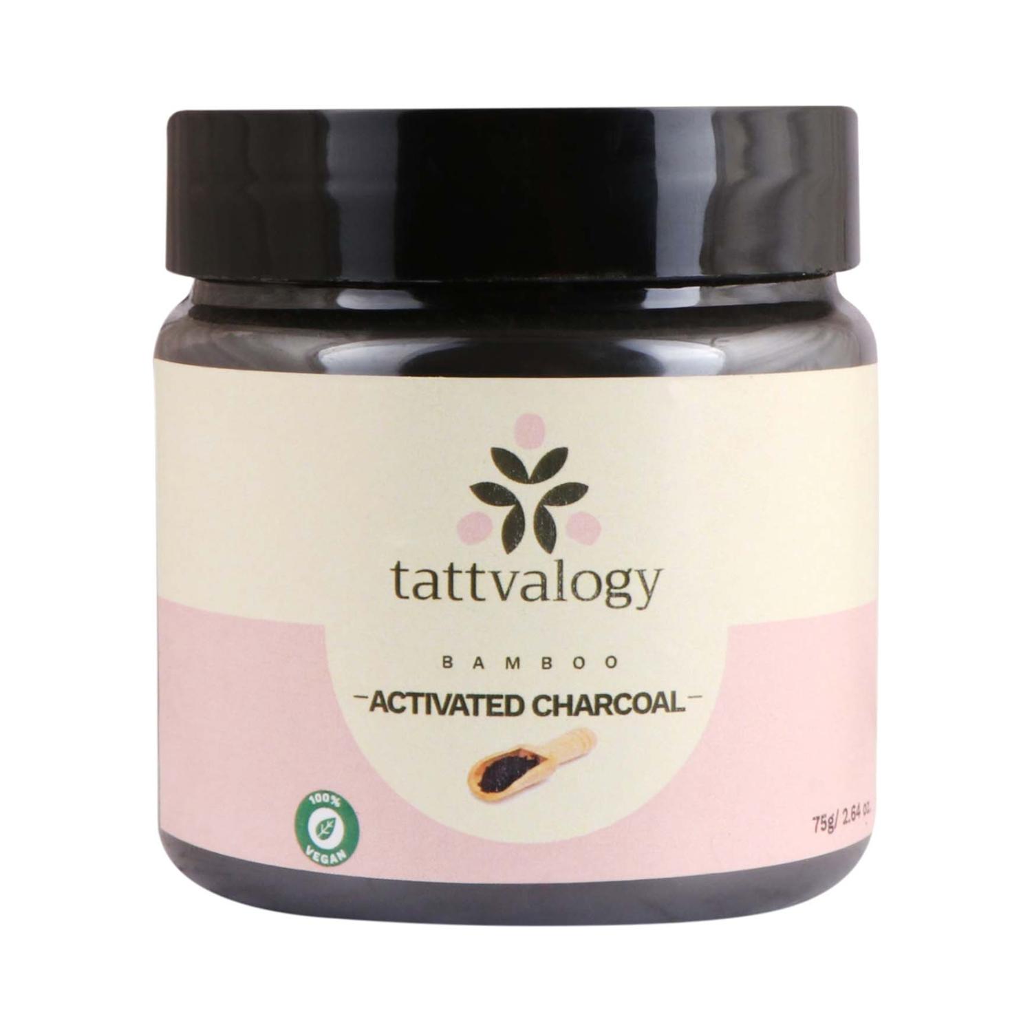 tattvalogy eco-friendly bamboo activated charcoal powder (75g)