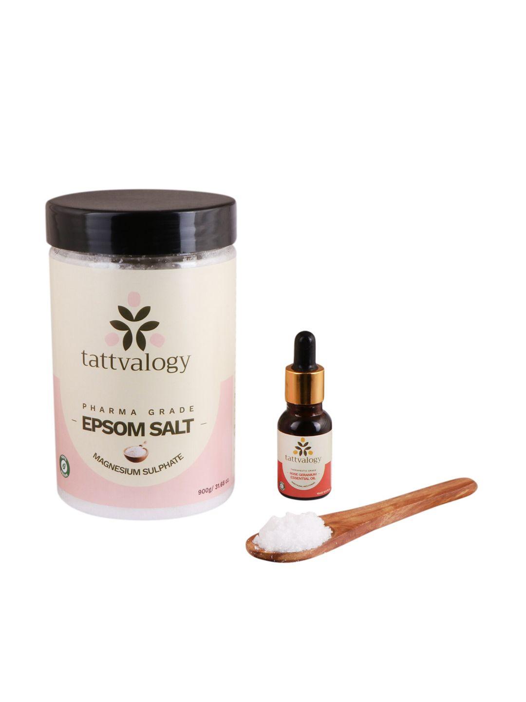 tattvalogy epsom salt with rose geranium essential oil