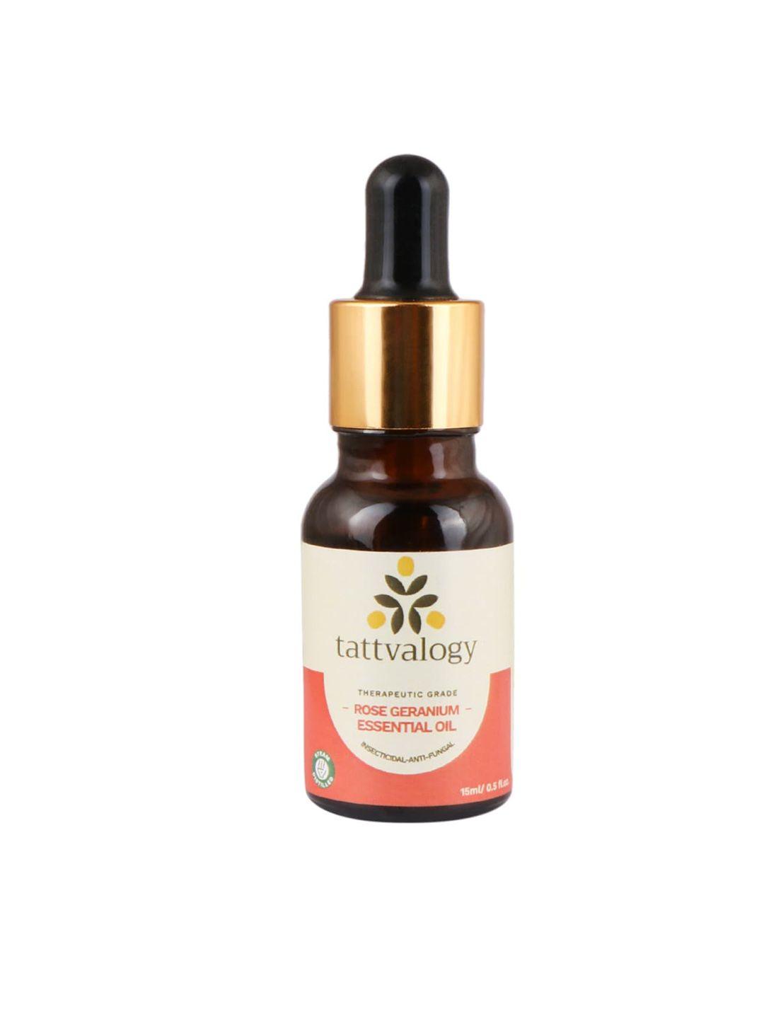 tattvalogy therapeutic grade rose geranium essential oil - 15 ml