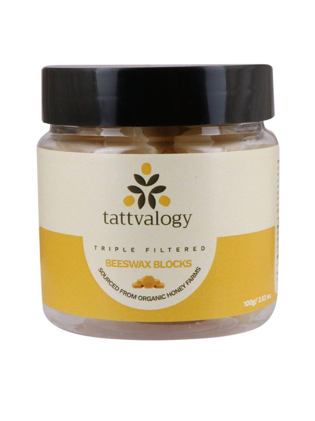tattvalogy triple filtered pure natural beeswax blocks - 100 g