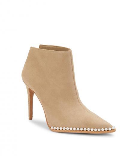 taupe studded suede stiletto boots
