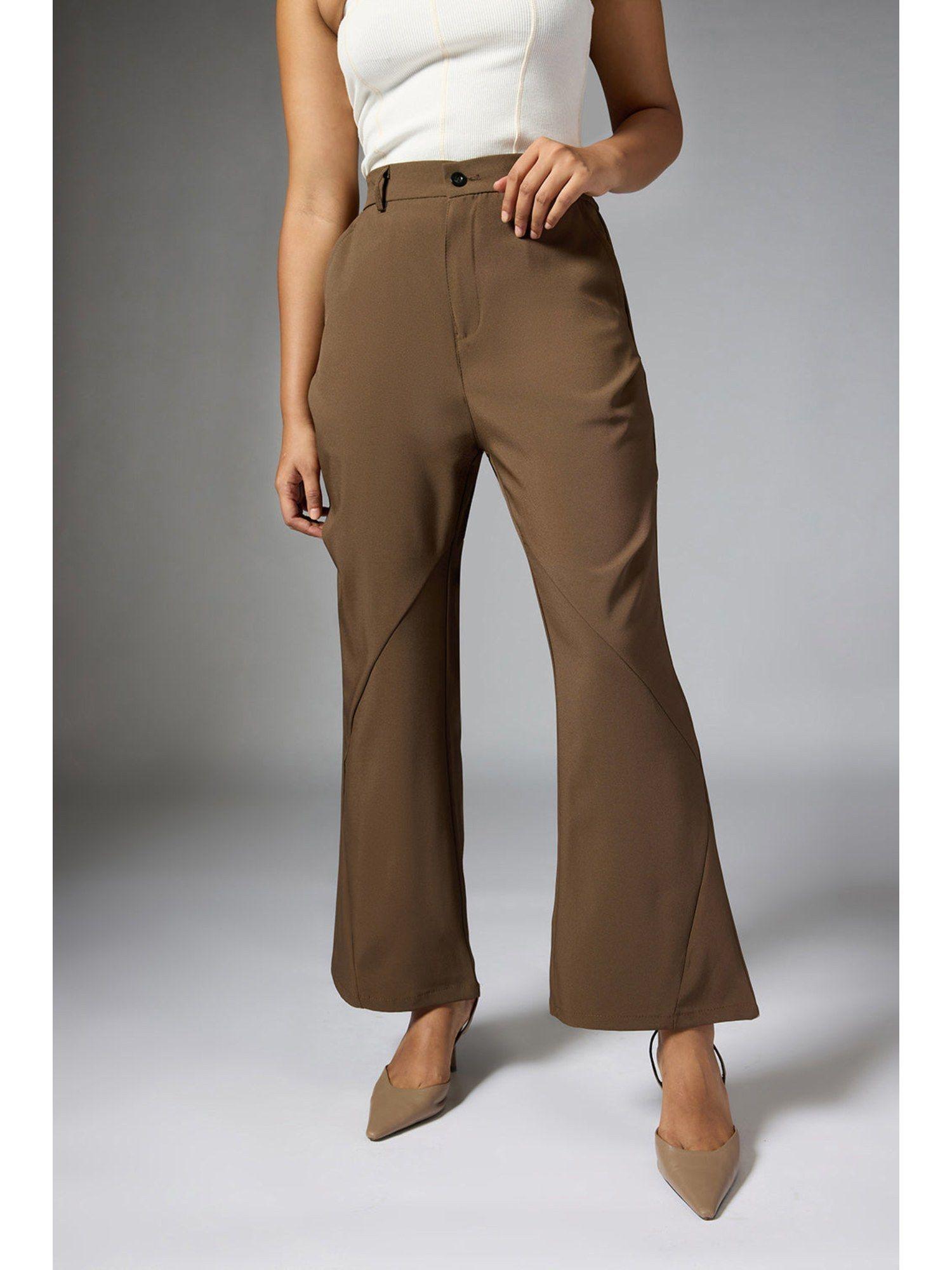 taupe panelled baggy trouser