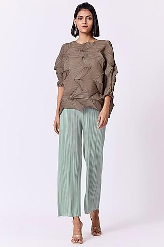 taupe polyester top