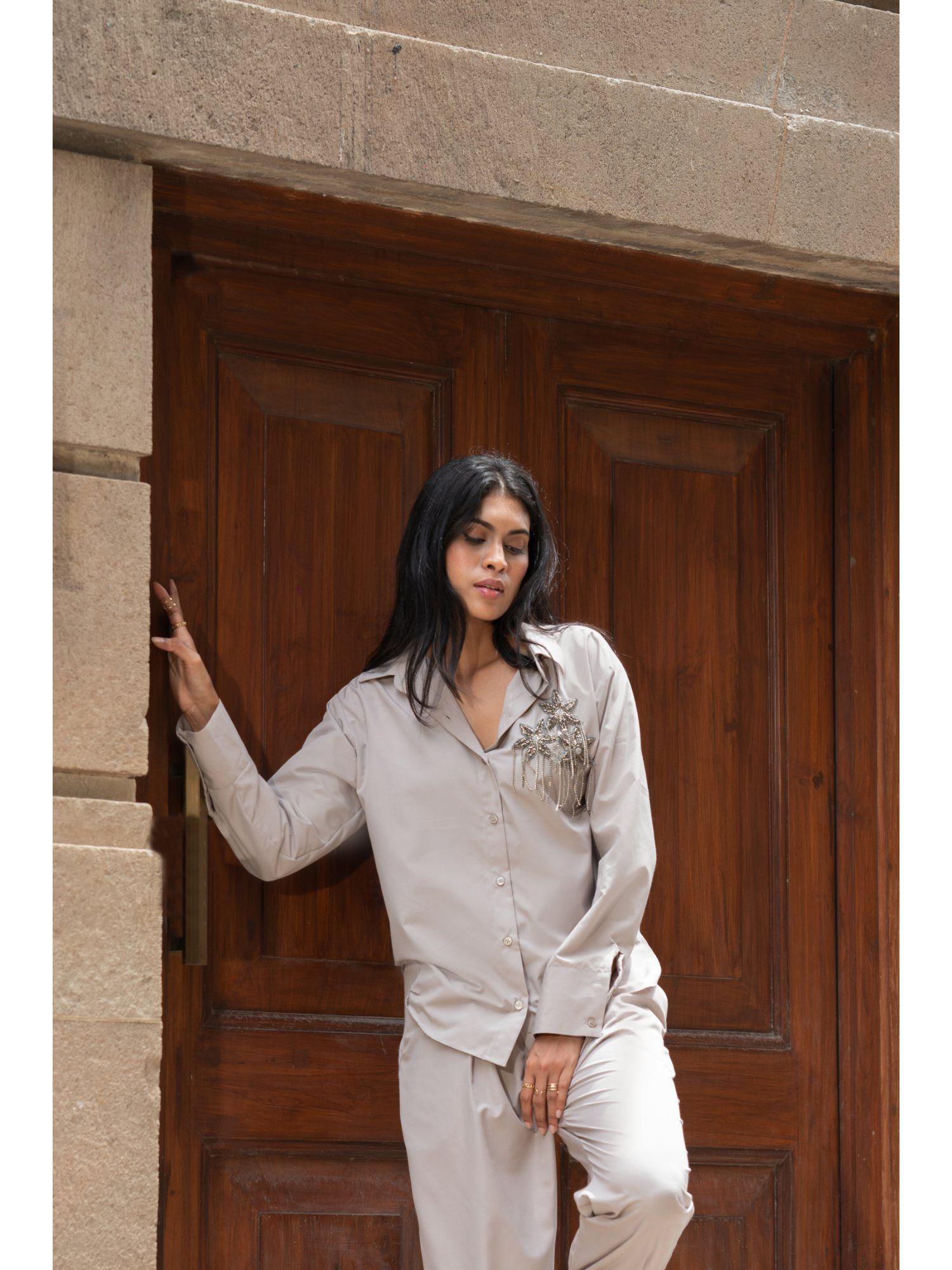 taupe shirt for women