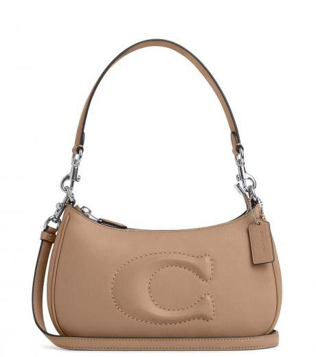 taupe teri medium shoulder bag