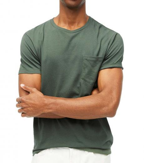 taupe washed jersey pocket t-shirt