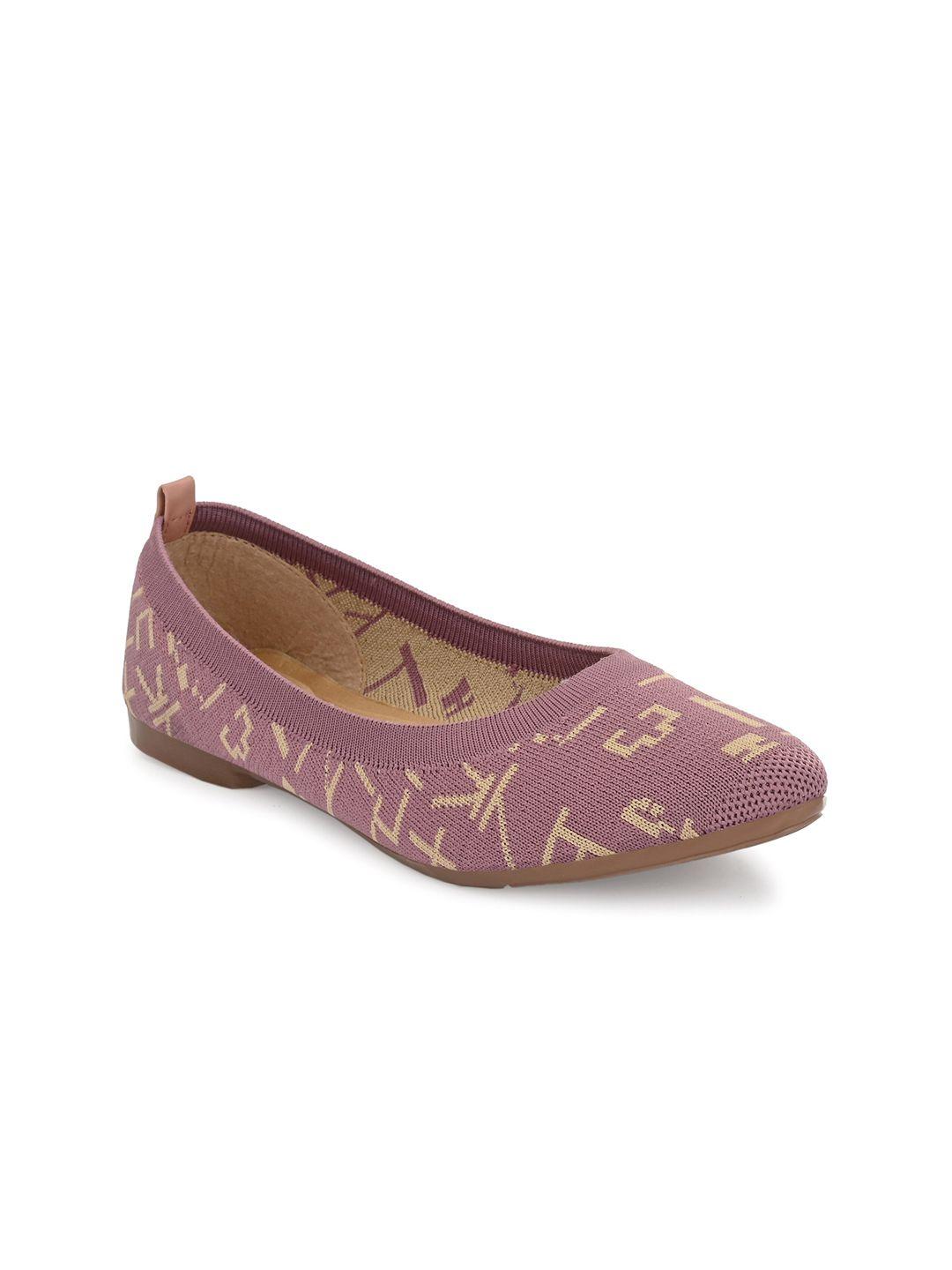 taurene women pink printed ballerinas flats