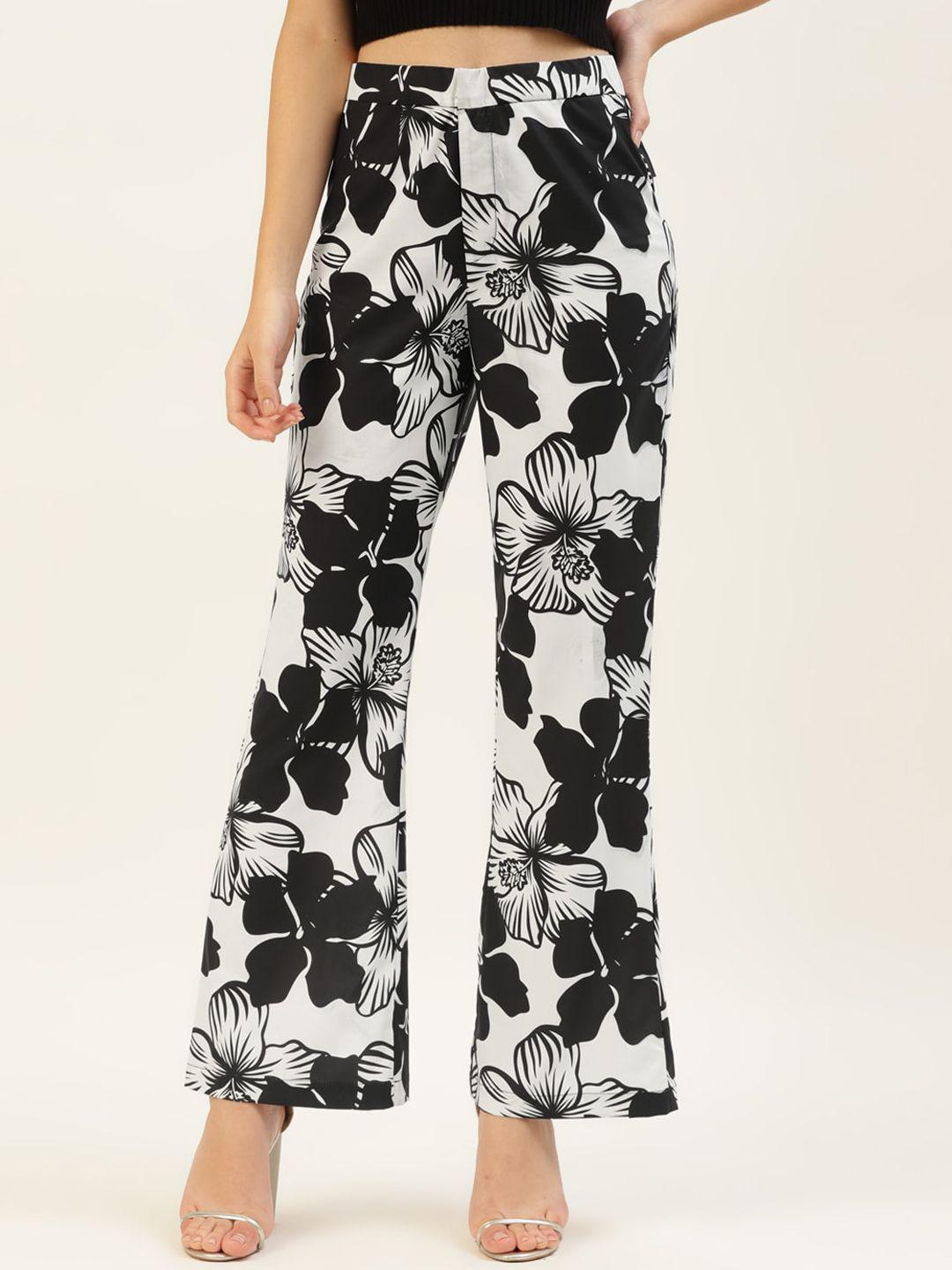 taurus women floral printed bootcut trousers