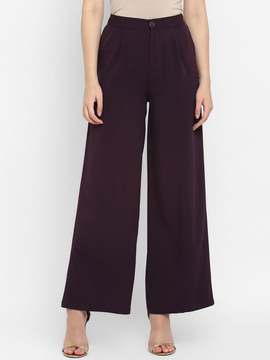 taurus women mid-rise flared parallel trousers