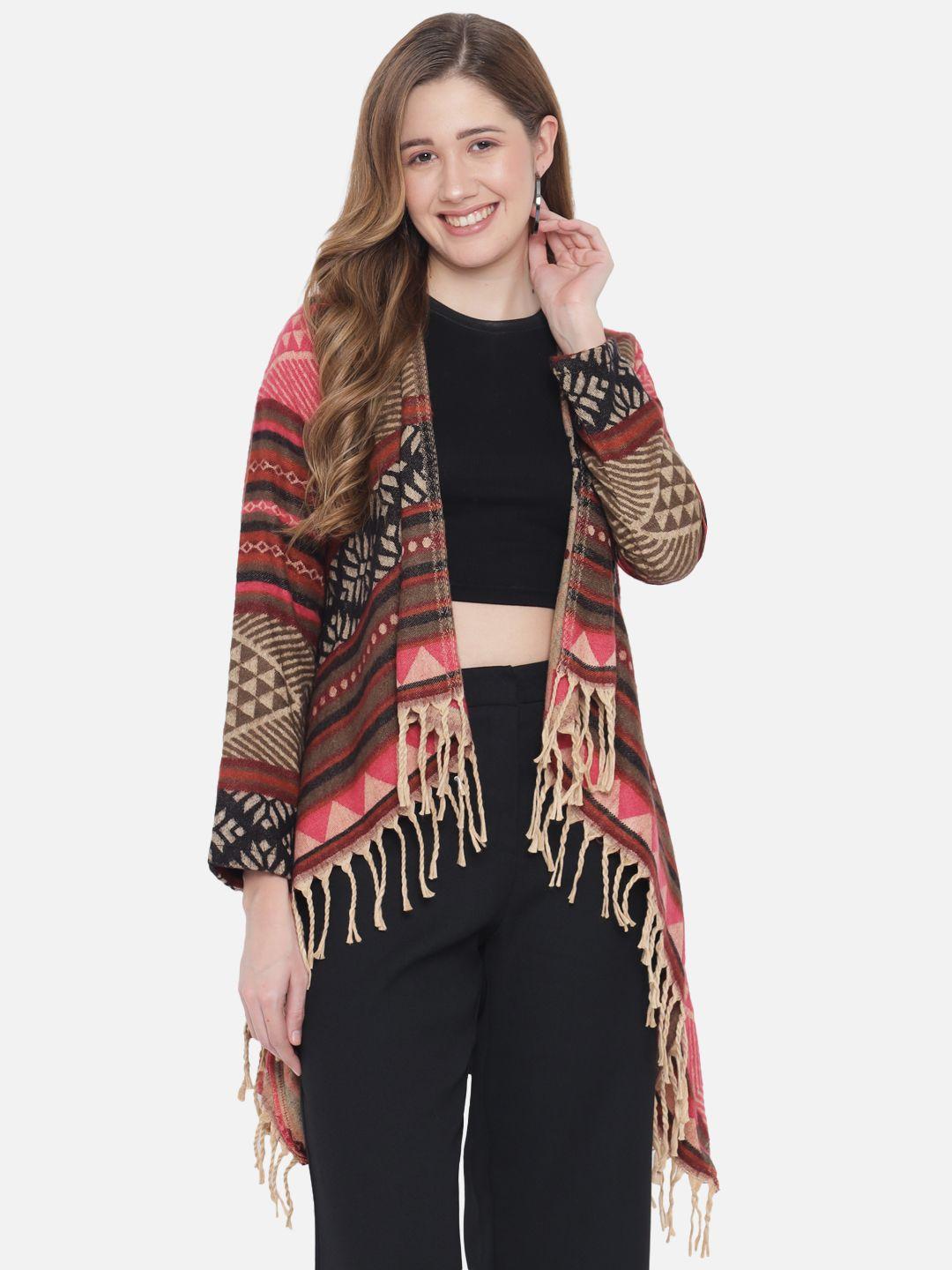 taurus women pink printed shrug