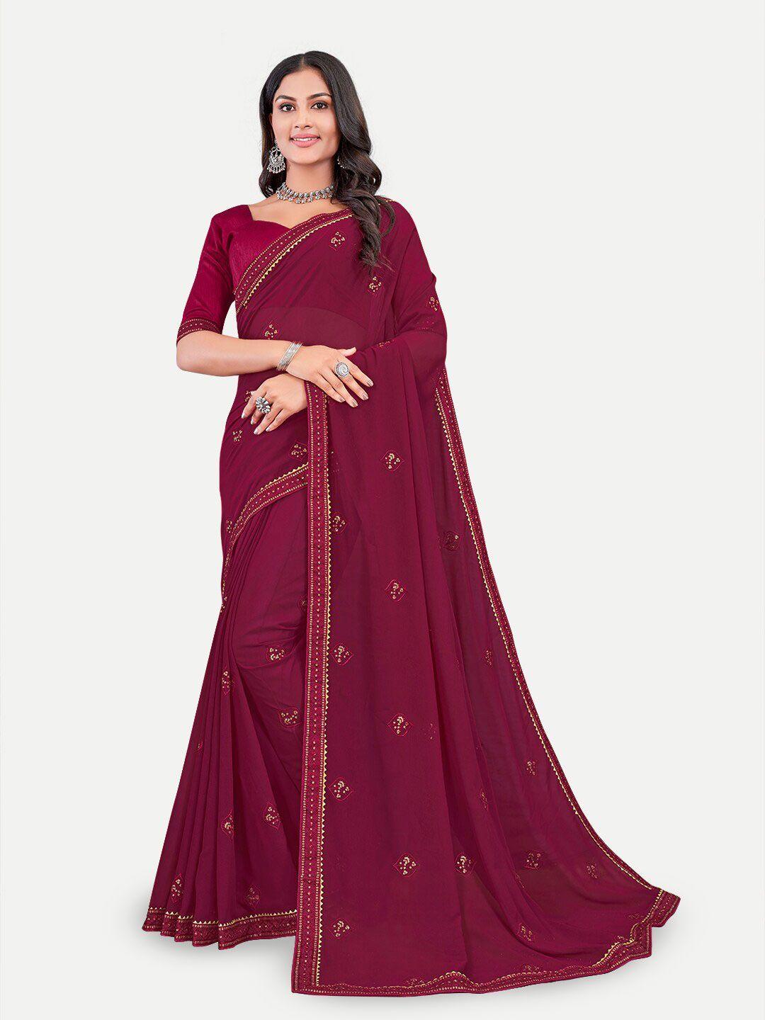 tavas ethnic motifs embroidered gotta patti saree