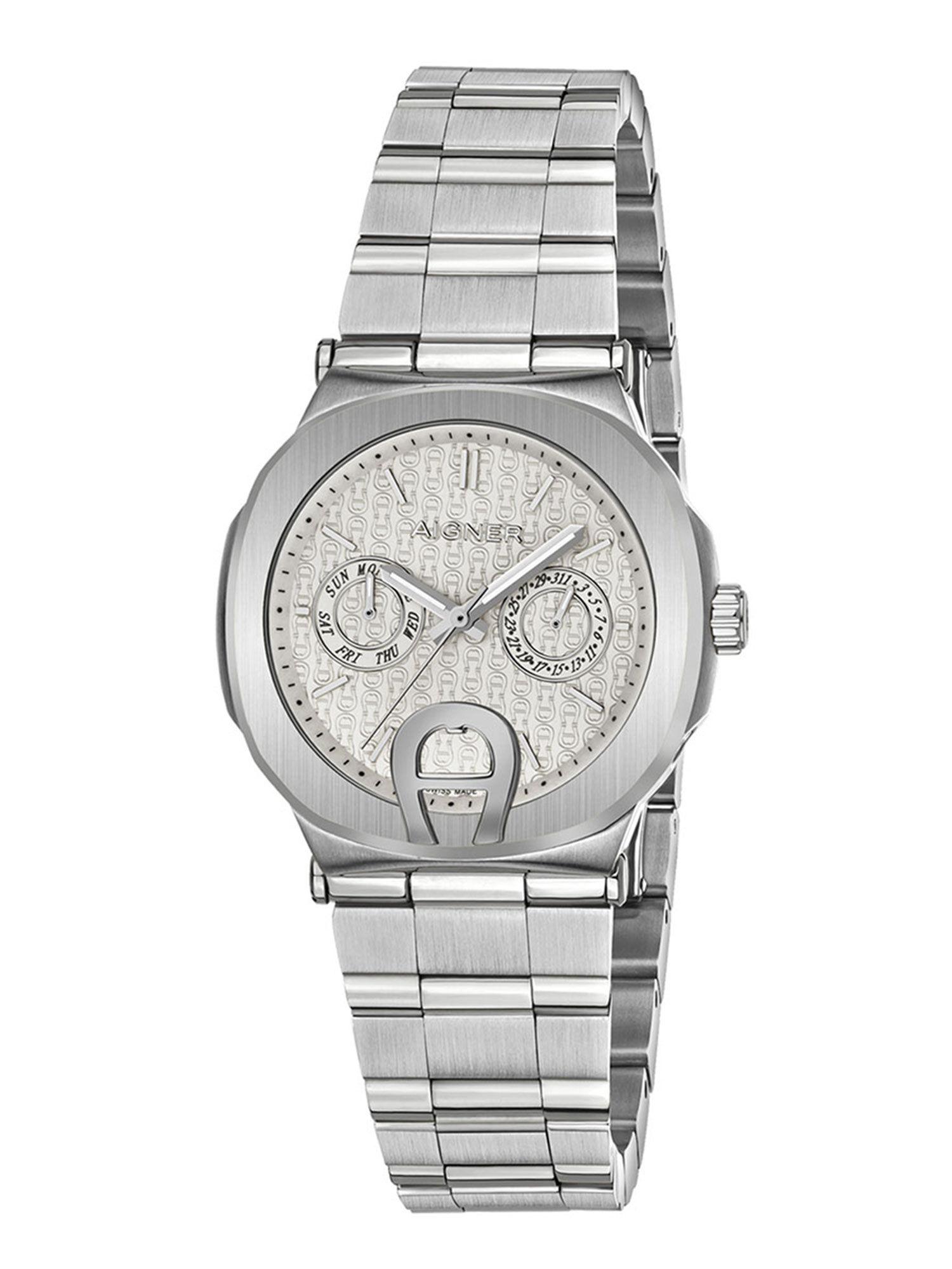 taviano swiss made multifunction silver round dial womens watch - arwlg0000704